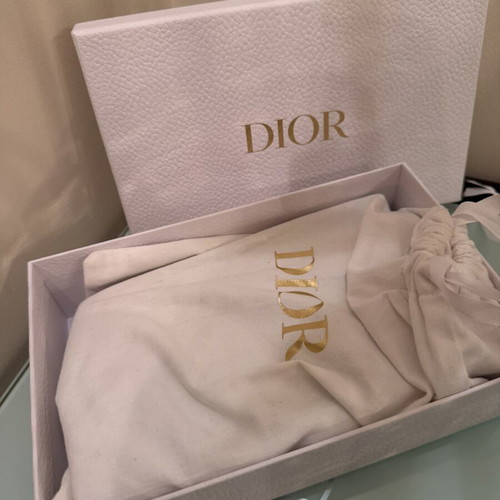 Dior My Dior Mini Bag, iridescent metallic silver cannage lambskin