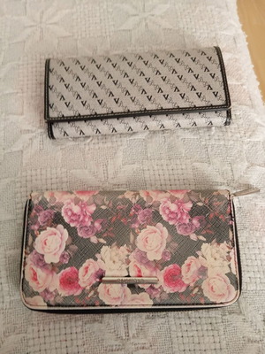 Wallets used, set of two with multiple compartments