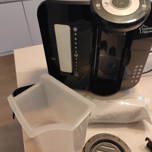 Tommee Tippee Perfect Prep baby milk maker used with new sealed filter