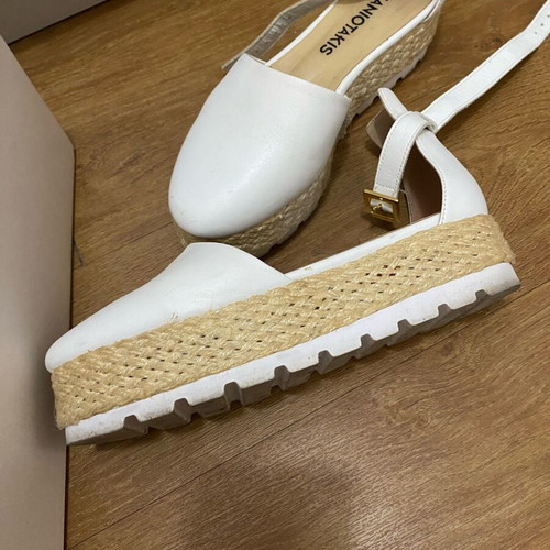 Chaniotakis espadrilles like new, white, size 37