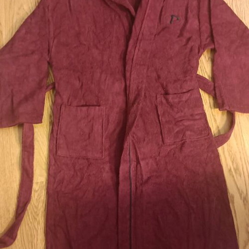 Palamaiki men's bathrobe XXL new, Red Plum