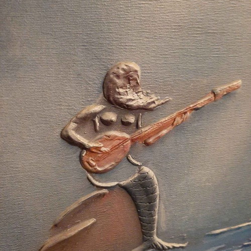 Mermaid painting new with 3D technique on canvas