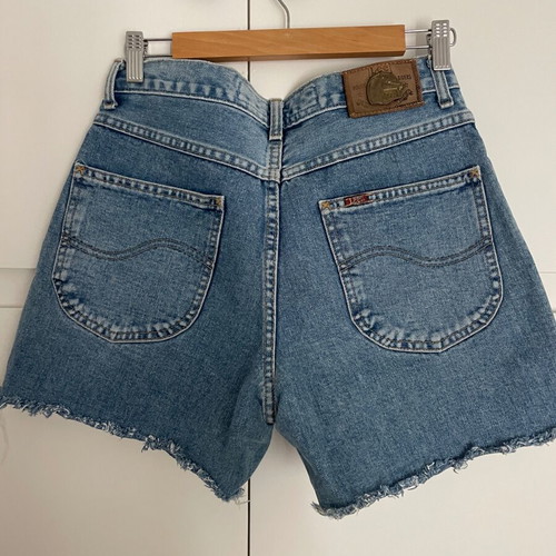Lee vintage high-waisted shorts used, blue, waist length 37cm