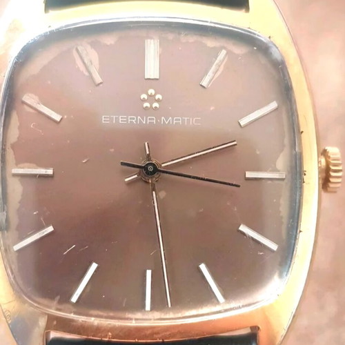 Eterna Matis 1970 watch used, automatic, brown