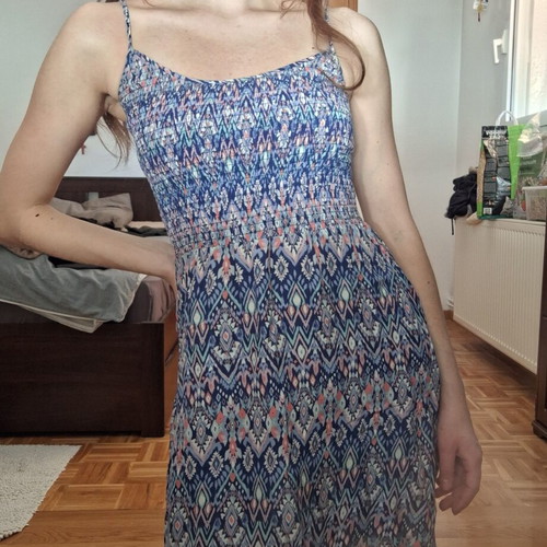 H&M Divided Ethnic Aztec Mini Smocked Sundress Size EU 38 Like New