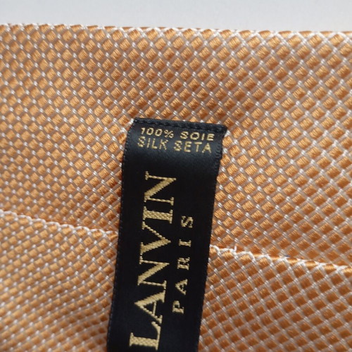 Lanvin silk tie like new, gold cream color