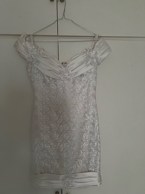Mini dress satin and lace like new, size S