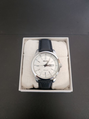 Seiko 4R36-05Z0 αυτόματο ρολόι καινούργιο, ασημί και μαύρο