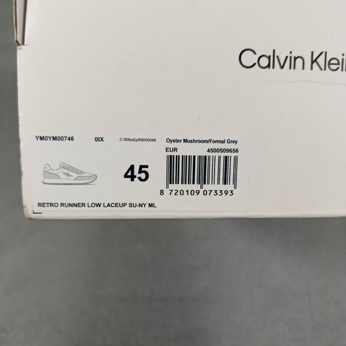 Calvin Klein Jeans Retro Runner Low Laceup sneakers new, Oyster Mushroom Formal Grey