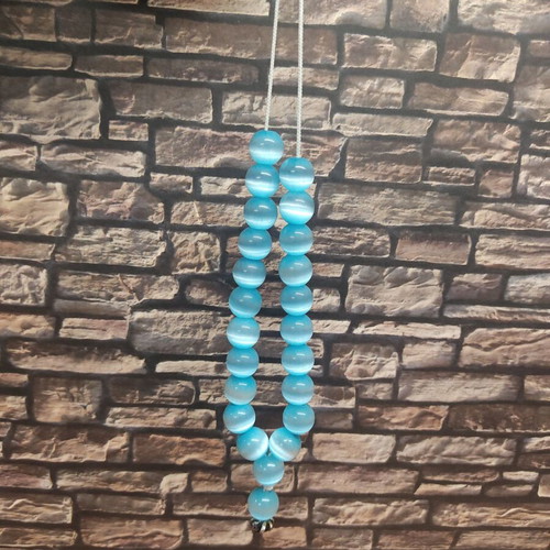 Worry beads Cat's Eye new with tag, blue beads