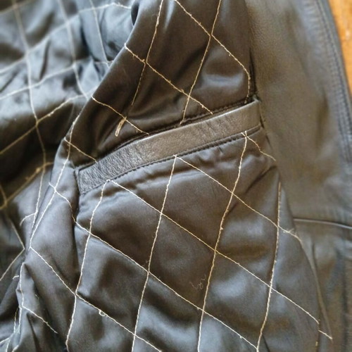 Dainese leather motorcycle jacket used, size XL without protectors