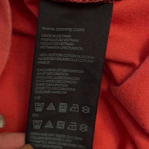 Tommy Hilfiger men's T-shirt used, orange, size M