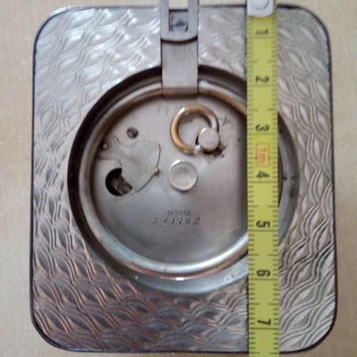 Winding table clock used, Swiss, 1940s-1950s