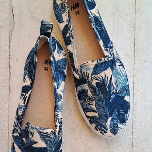 H&M women's floral shoes like new, espadrilles size 38