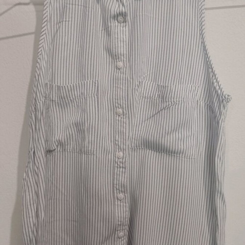 Bershka striped shirt like new with back opening, size S