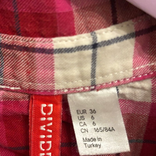 Καρό γυναικείο πουκάμισο H&M σαν καινούργιο, 99% βαμβακερό