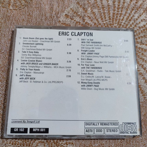 Eric Clapton 12 Tracks CD like new, rock