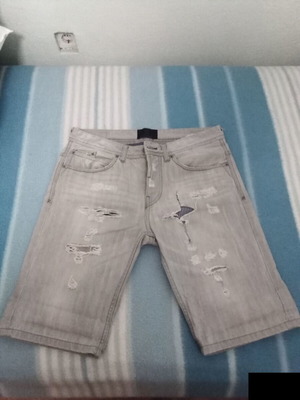 Bershka gray denim bermuda shorts, size EUR 42