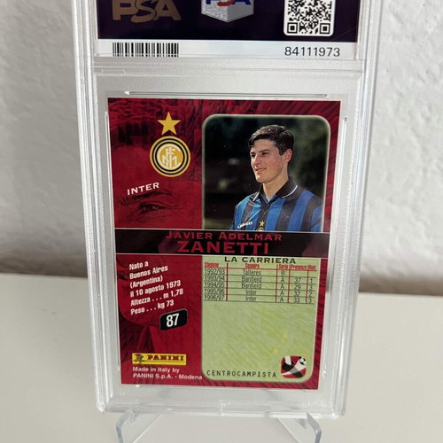 Javier Zanetti 1997 Panini Calcio '98 PSA 8 football card