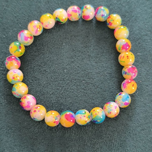 Elastic bracelet with colorful beads new, fun summer style