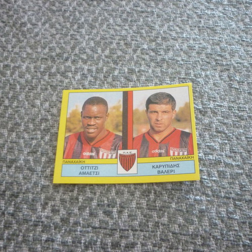 Ottizi/Karipidis Panachaiki Patra Panini Football Sticker 1995 #442 new