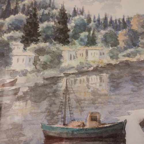 Painting Kerkyra Landscape Watercolor used