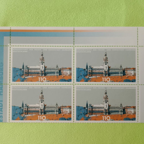 German stamps 1999 with Bonn first day cover, 2 mint blocks