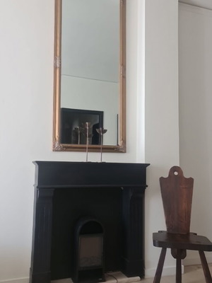 Large gold full-length mirror