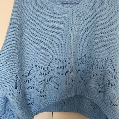 Knitted sweater women's blue size S new