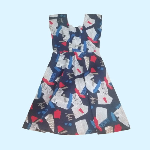 Pop-Art dress inspired by 60s, like new, colorful blue cotton