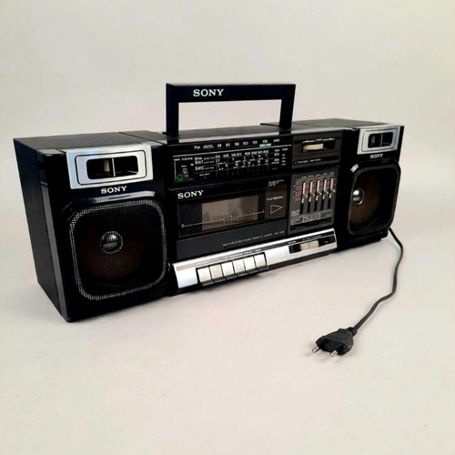 Sony CFS-1000S Vintage Boombox 1985 used, stereo cassette-corder