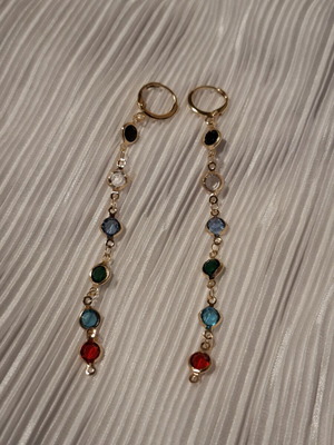 Jewelry set like new with earrings, large necklace and smaller necklace