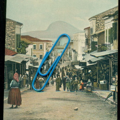Old postcard Patras - Ermou Street Markato 1900s like new