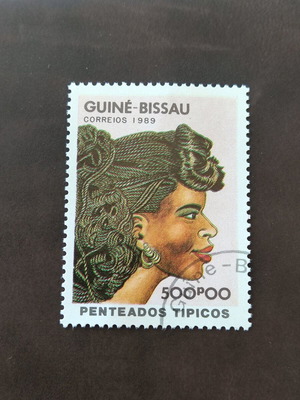 Guinea-Bissau stamp like new, 1989, traditional hairstyles