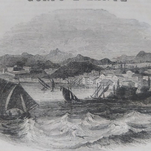 Woodcut 1840 Corfu used from museo scientifico