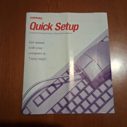 Compaq Quick Setup manual used