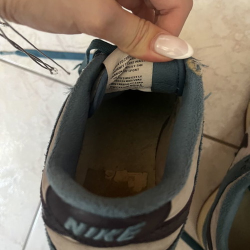 Nike Dunk Low sneakers used, blue and turquoise, size 38