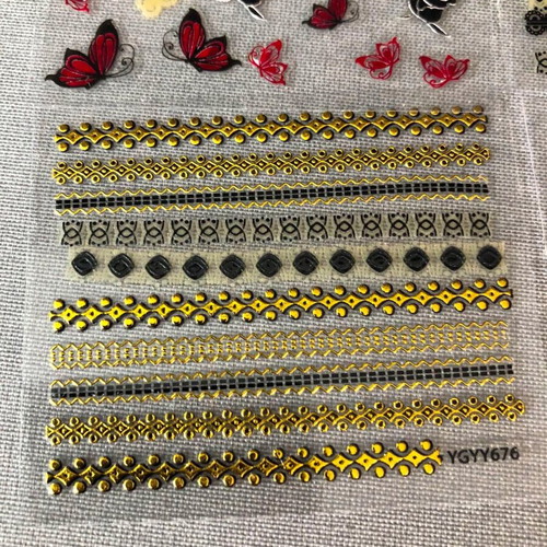 3D Nail Stickers new, pack of 5 pieces