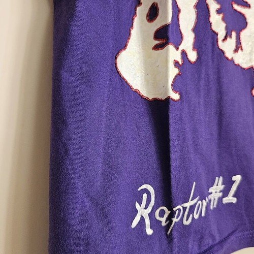 TopMan men's T-shirt with print, purple and white, size M
