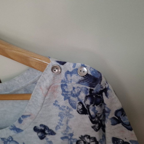 BHS autumn sweater new, grey with blue floral pattern