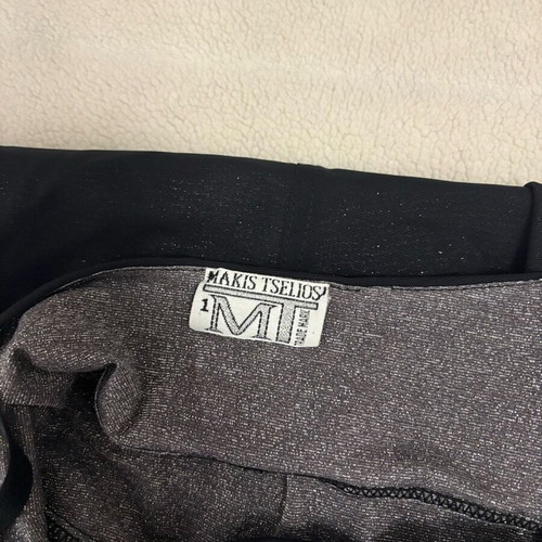 Makis Tselios black shiny midi dress like new, Xsmall/small