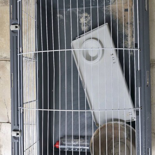 Ferplast Rabbit and Rodent Cage XL used, metal mesh