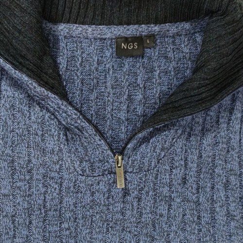 NGS Men’s Knitted Sweater Blue Half Zip Like New