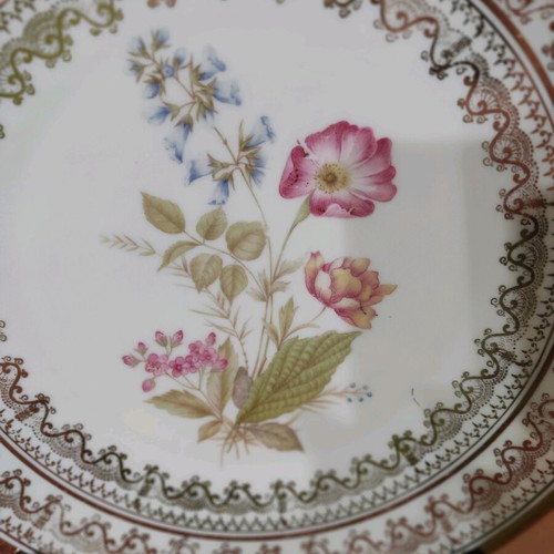 H&C Heinrich porcelain decorative plate used with gold border