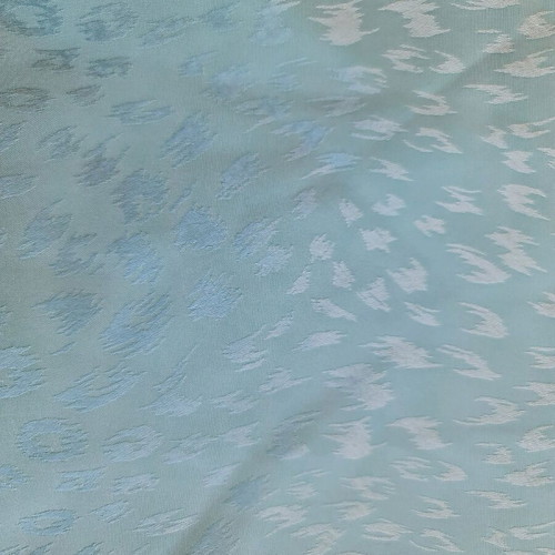 Fabric for dress in teal satin glossy