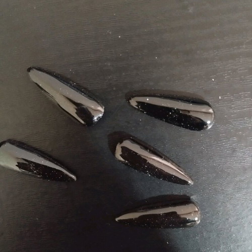 Fake plastic nails like new with base and clear polish