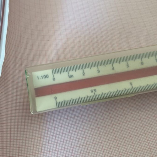 Climacometer millimeter with millimeter paper gift like new
