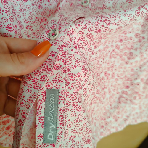 CMP Floral Women's Shirt like new, quick-dry fabric, white and pink