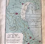  1861 Χάρτης Μάχης Θερμοπυλών του Barbie du Bocage ατσαλογραφία επιχρωματισμένη όπως ε δόθηκε
