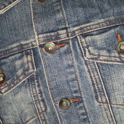 Denim jacket embroidered butterfly like new